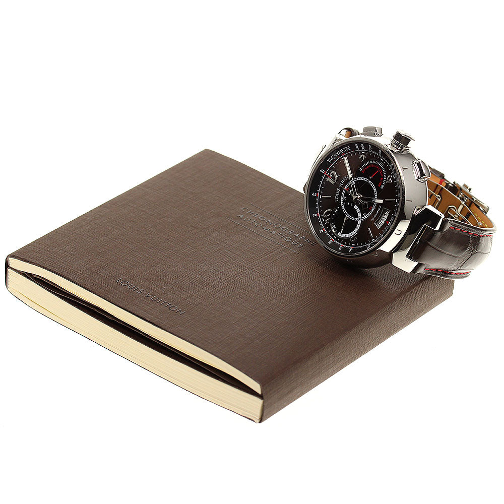 LOUIS VUITTON Q102A Tambour Chronograph Voyage Limited Edition of 688 Pieces Automatic Men's with Warranty
