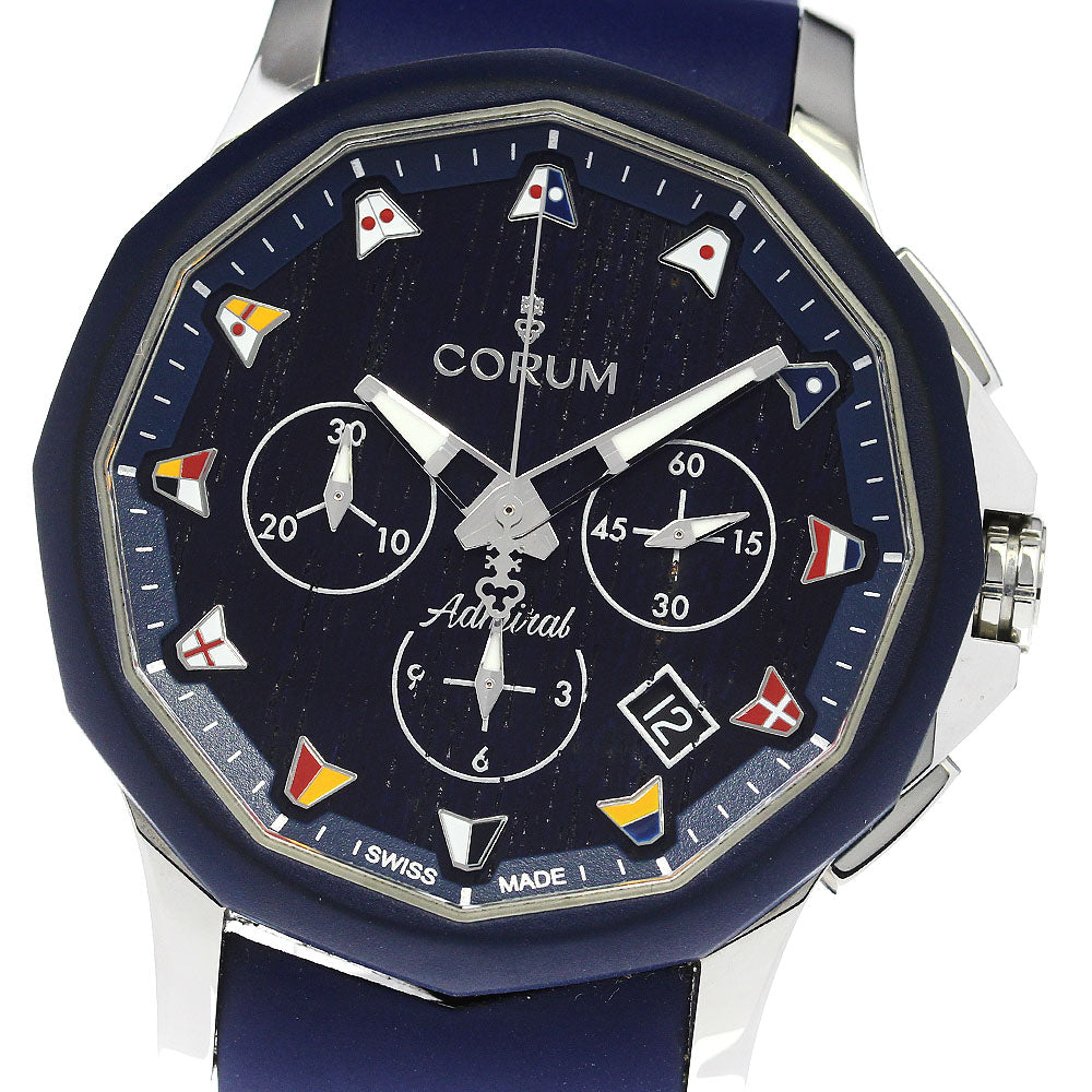 CORUM 984.113.22/F373WB12 Admiral's Cup Legend 42 Date Automatic Men's Watch Excellent Condition Box and Warranty Card Included