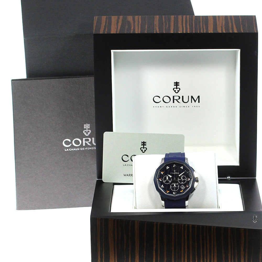 CORUM 984.113.22/F373WB12 Admiral's Cup Legend 42 Date Automatic Men's Watch Excellent Condition Box and Warranty Card Included