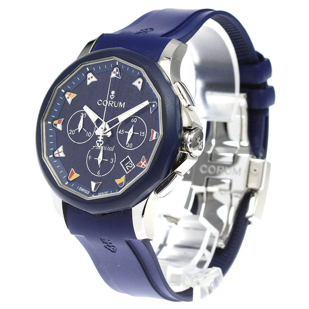 CORUM 984.113.22/F373WB12 Admiral's Cup Legend 42 Date Automatic Men's Watch Excellent Condition Box and Warranty Card Included