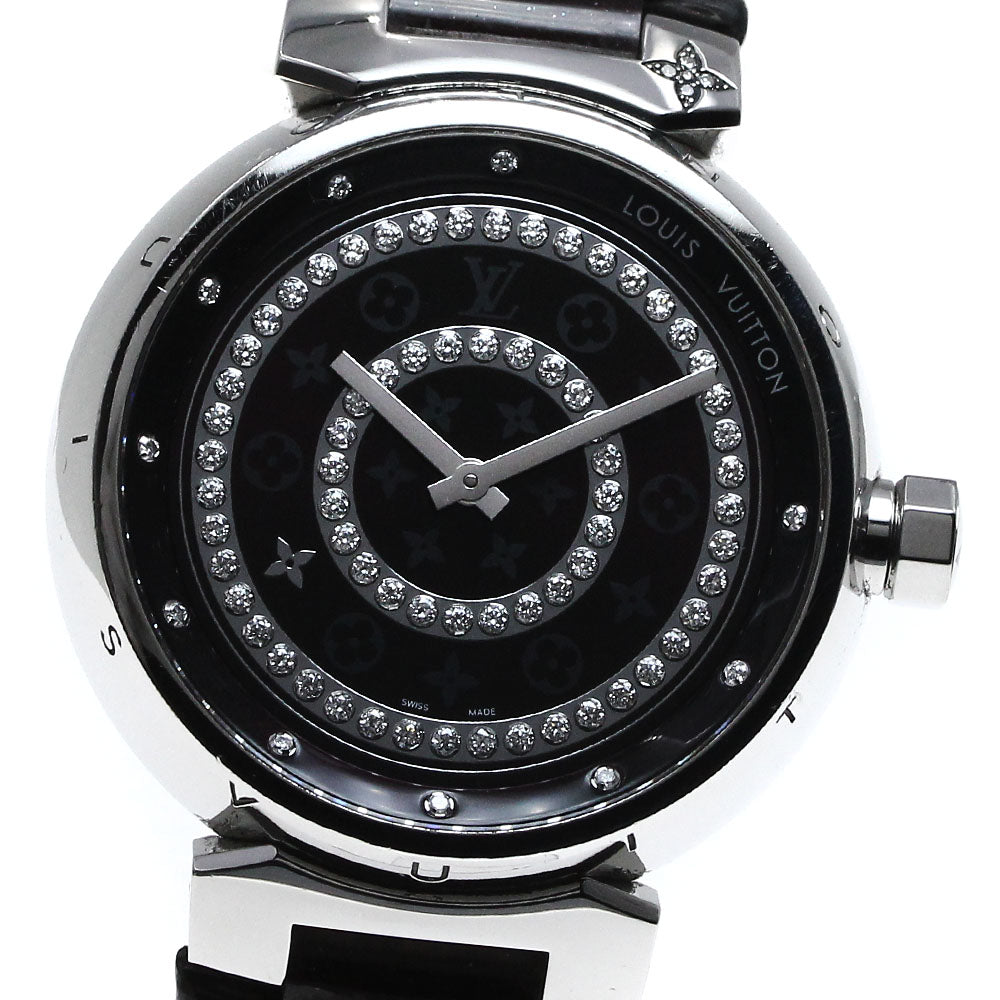 LOUIS VUITTON Q111C Tambour Diamant GM Diamond Dial Quartz Men's