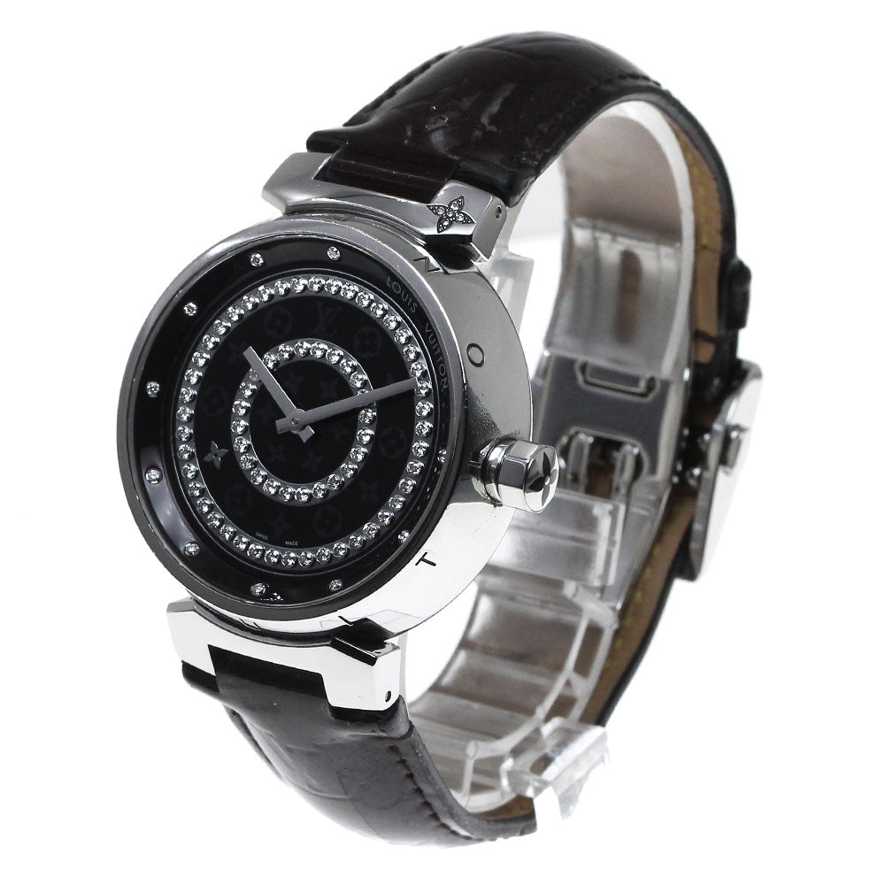 LOUIS VUITTON Q111C Tambour Diamant GM Diamond Dial Quartz Men's
