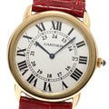 CARTIER W6700455 Ronde Solo LM K18YG Date Quartz Men's Watch