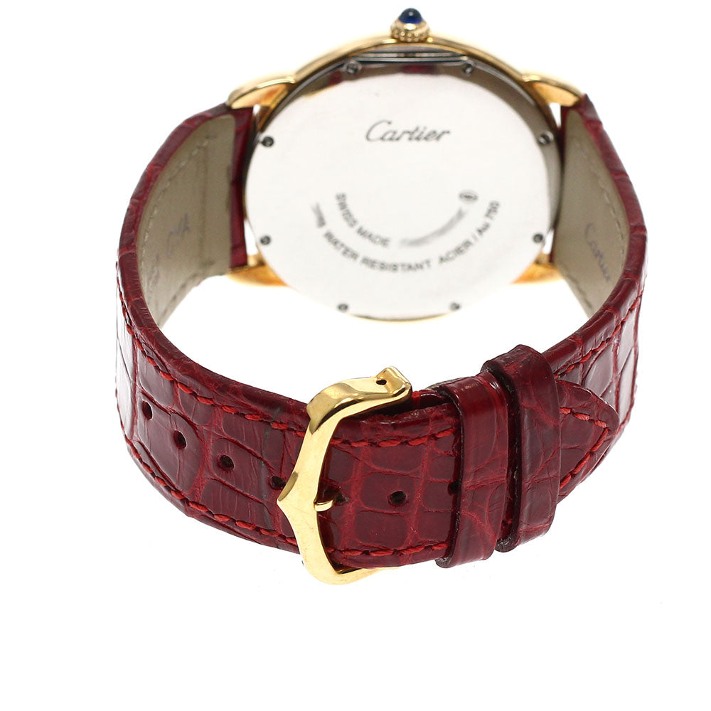 CARTIER W6700455 Ronde Solo LM K18YG Date Quartz Men's Watch