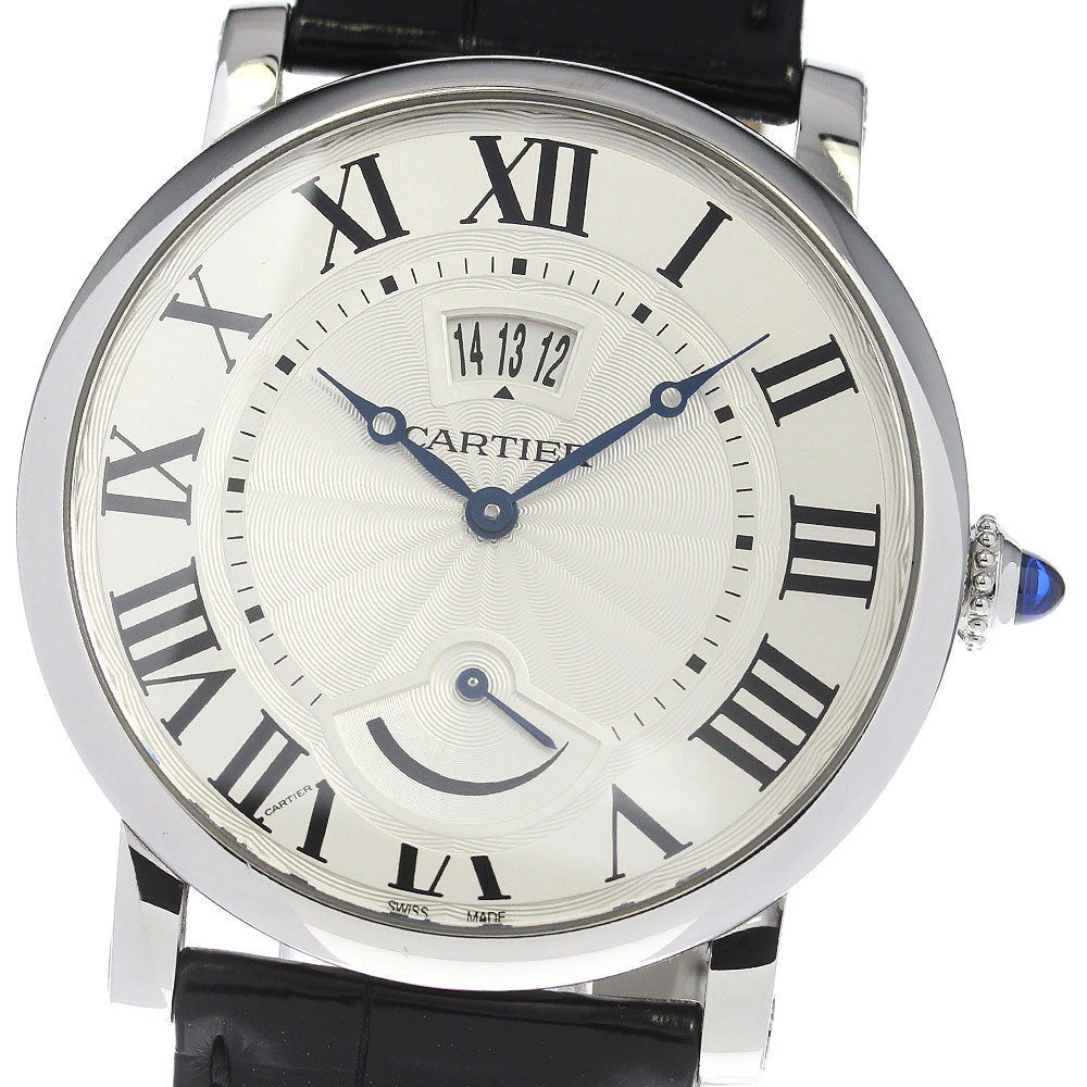 CARTIER W1556369 Rotonde de Power Reserve Manual Winding Men's Watch with Warranty