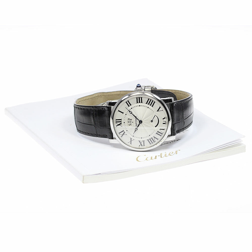 CARTIER W1556369 Rotonde de Power Reserve Manual Winding Men's Watch with Warranty
