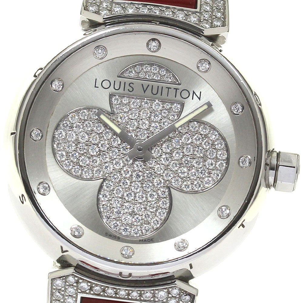 LOUIS VUITTON Q131P Tambour Forever Diamond Quartz Women's Watch with Warranty