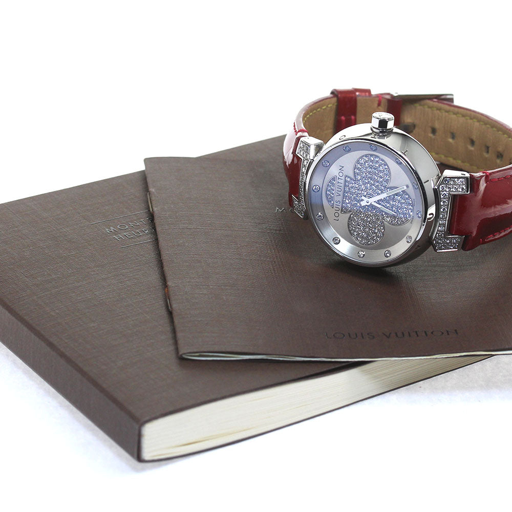 LOUIS VUITTON Q131P Tambour Forever Diamond Quartz Women's Watch with Warranty