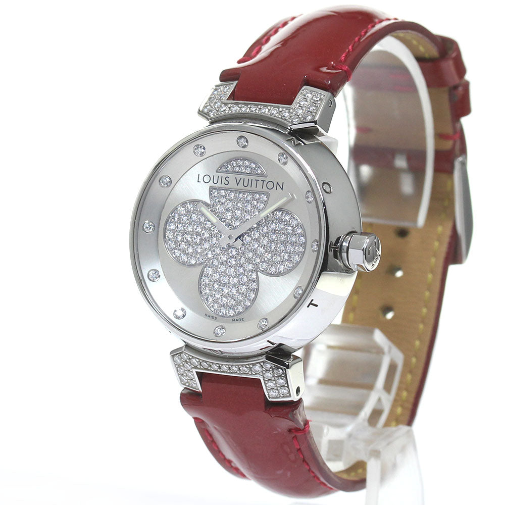 LOUIS VUITTON Q131P Tambour Forever Diamond Quartz Women's Watch with Warranty