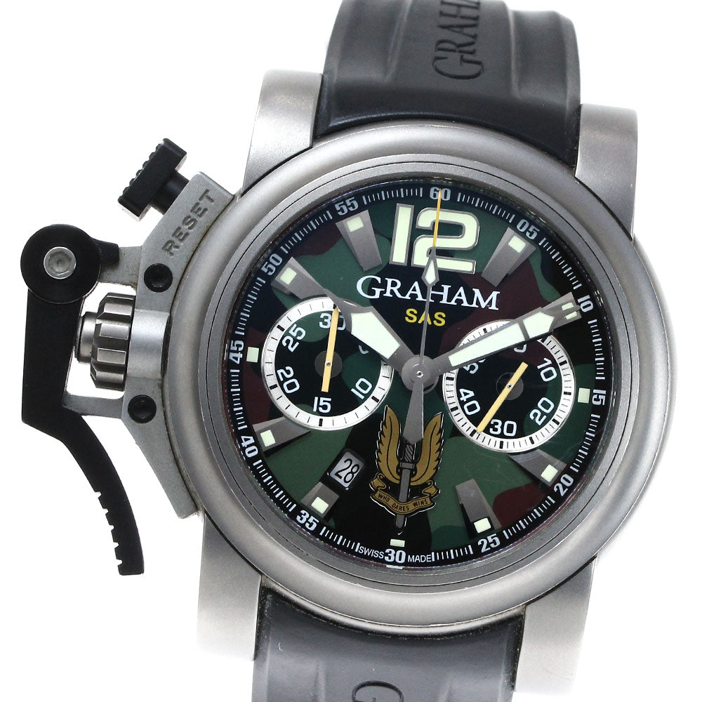 GRAHAM 20VJT.G03A.K10B Chronofighter Oversize Commando Automatic Watch Limited Edition of 300 Pieces Men's