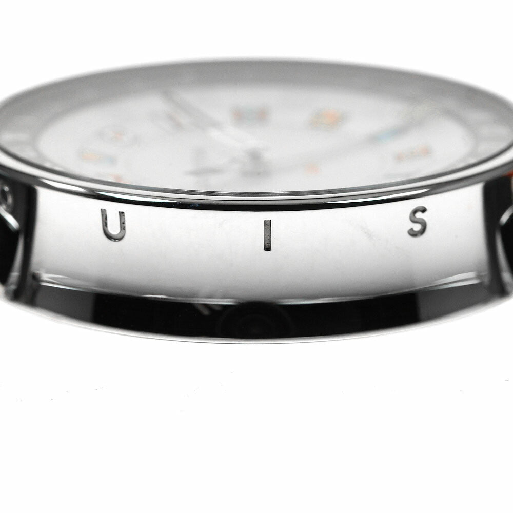 LOUIS VUITTON QA096 Tambour Moon Dual Time Quartz Men's Watch with Box and Warranty