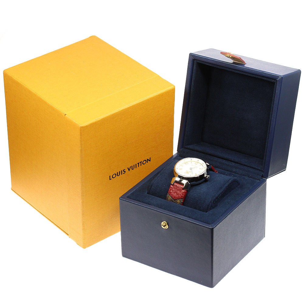 LOUIS VUITTON QA092 Tambour New Wave MM Small Second Quartz Boys' Watch with Box