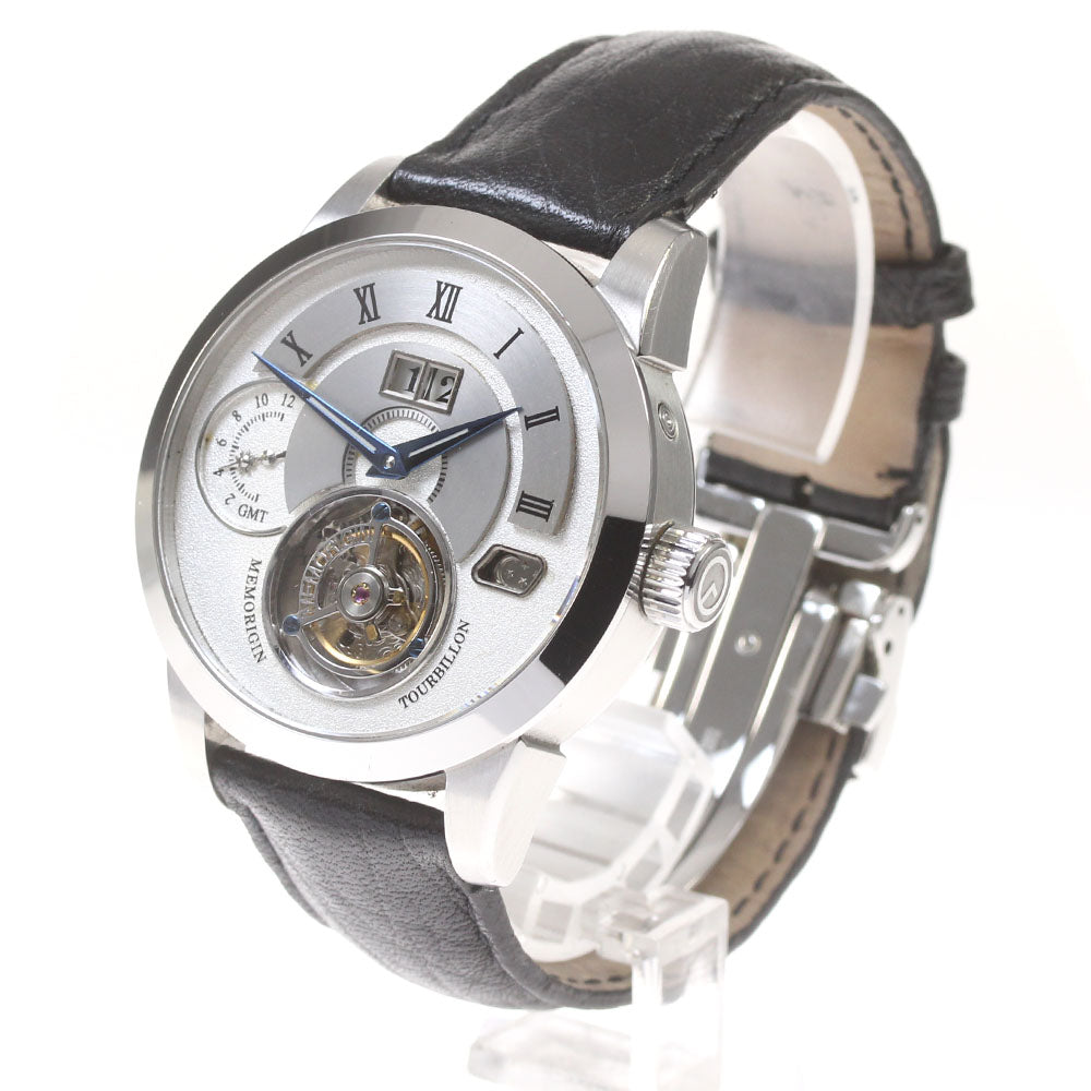 MEMORIGIN AT1003SSWHBKR Grand Manufacture Tourbillon Automatic Men's Watch with Box