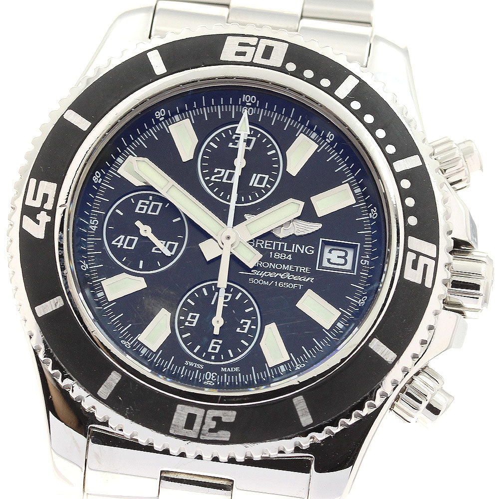 BREITLING A13341 Superocean Chronograph Automatic Men's Watch with Box and Warranty