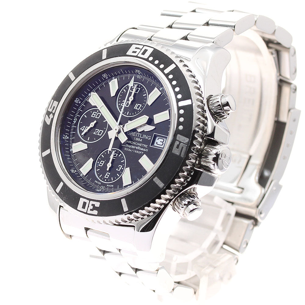 BREITLING A13341 Superocean Chronograph Automatic Men's Watch with Box and Warranty