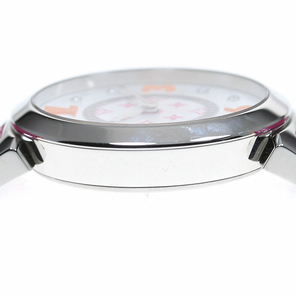 LOUIS VUITTON QA146 Tambour Slim MM 8P Diamond Quartz Women's Watch Good Condition Box and Warranty Card Included