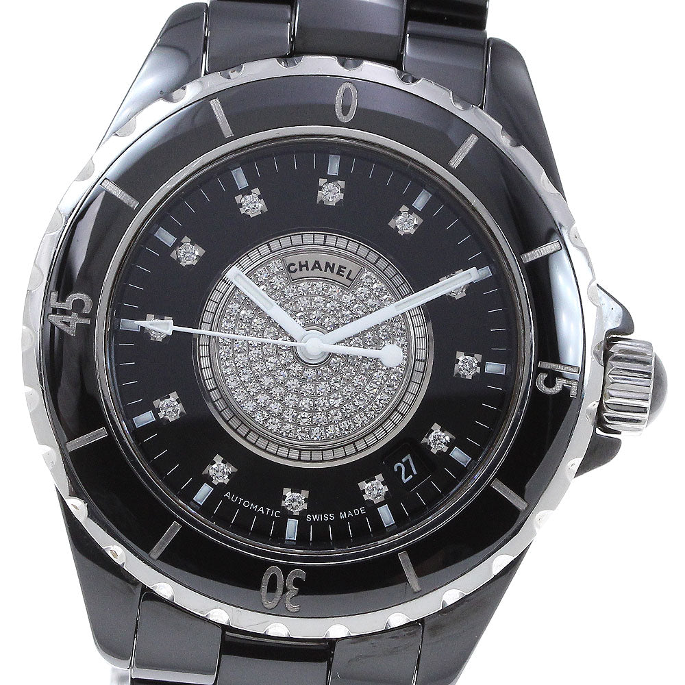 CHANEL H1757 J12 Black Ceramic Center Diamond Automatic Men's Watch