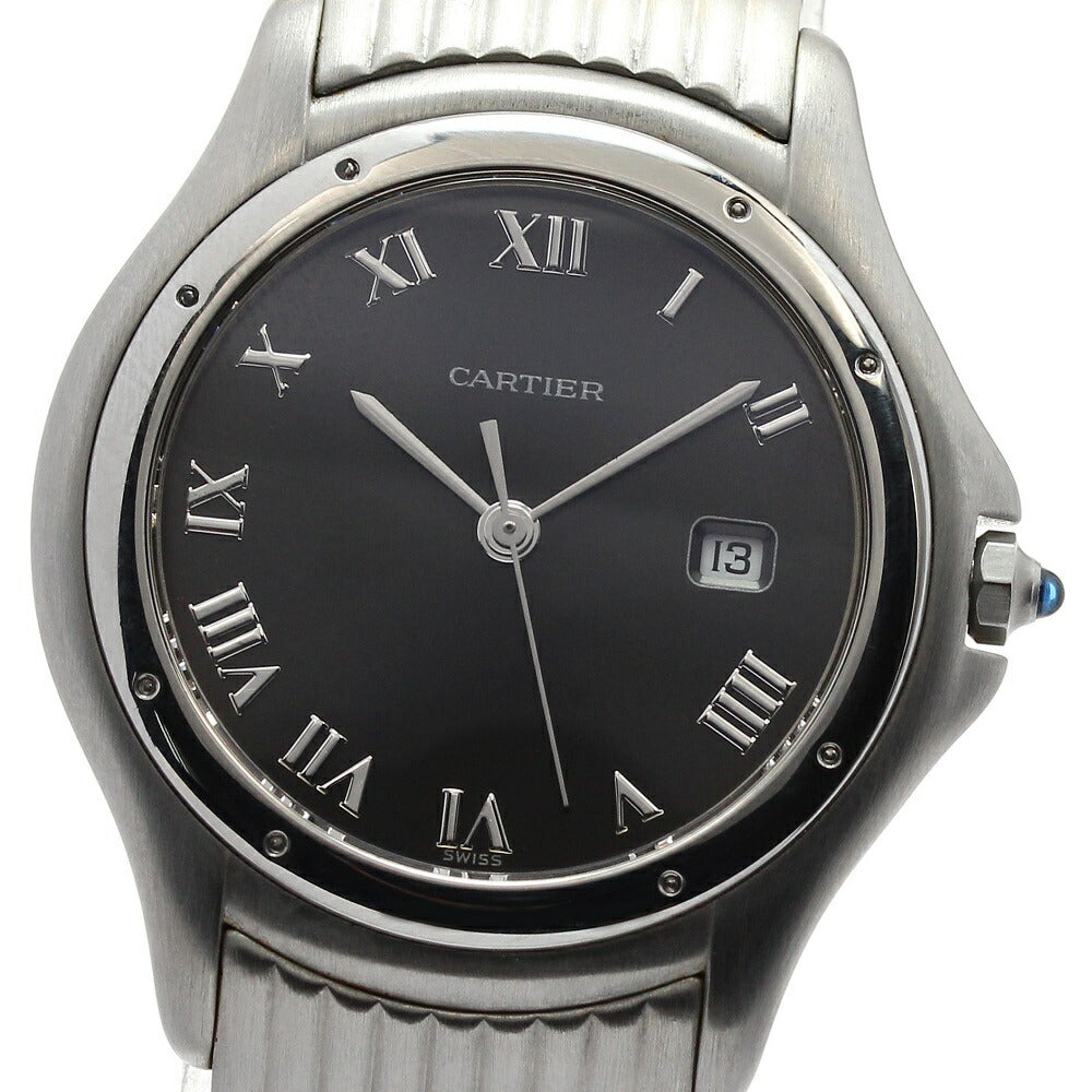 CARTIER Panthere Cougar LM Date Quartz Boys Watch in Good Condition