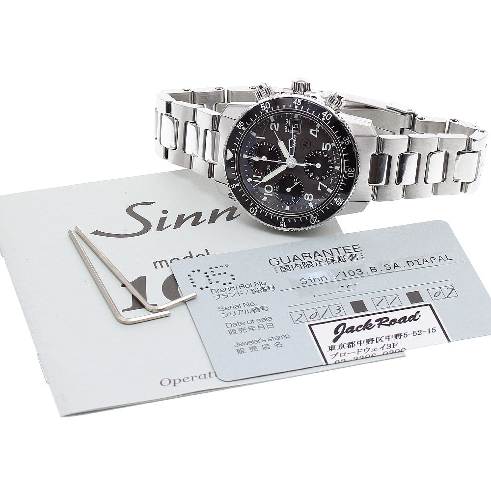 Sinn 103.B.SA.DIAPAL Diapal Chronograph Date Automatic Men's Watch with Warranty