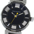 LOUIS VUITTON Q131Q Tambour in Black Diamond Quartz Boys