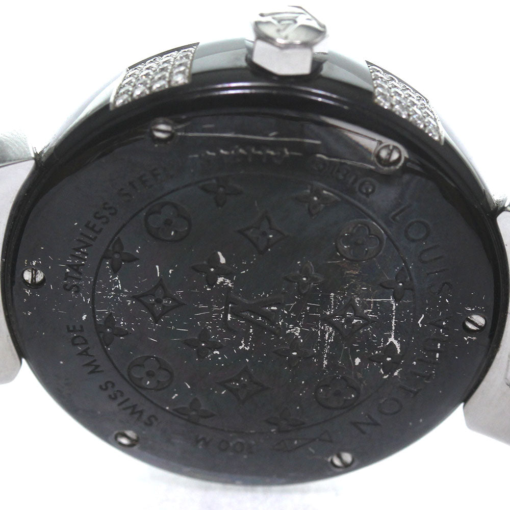 LOUIS VUITTON Q131Q Tambour in Black Diamond Quartz Boys