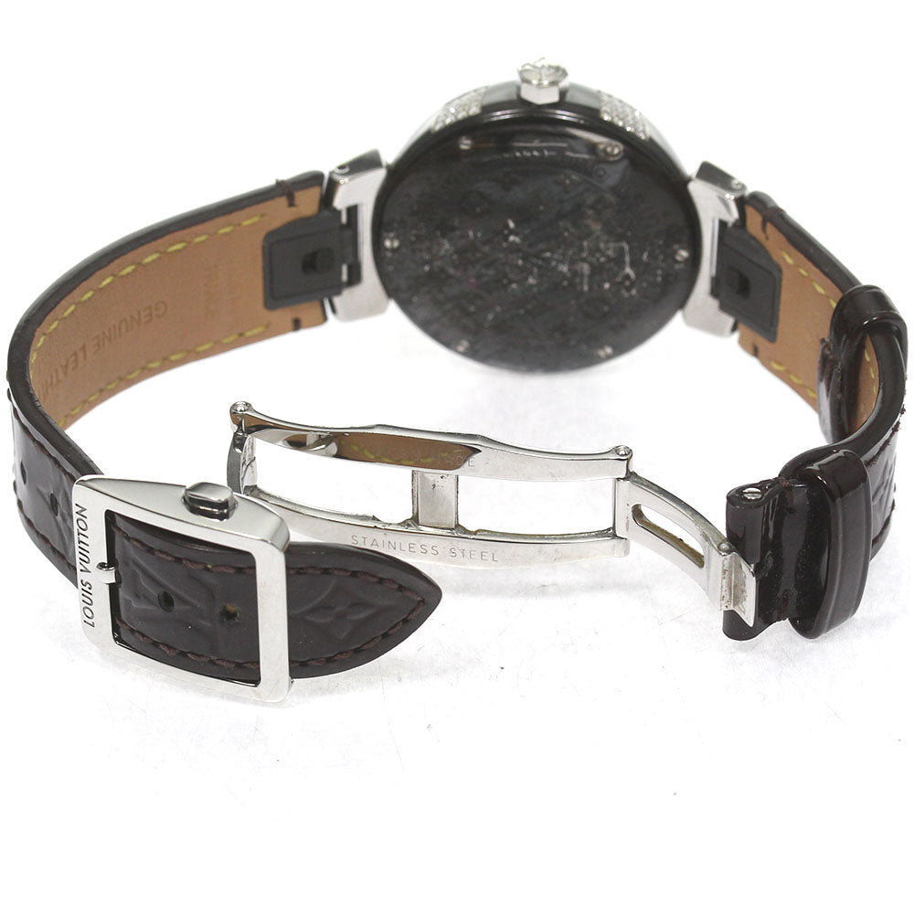 LOUIS VUITTON Q131Q Tambour in Black Diamond Quartz Boys