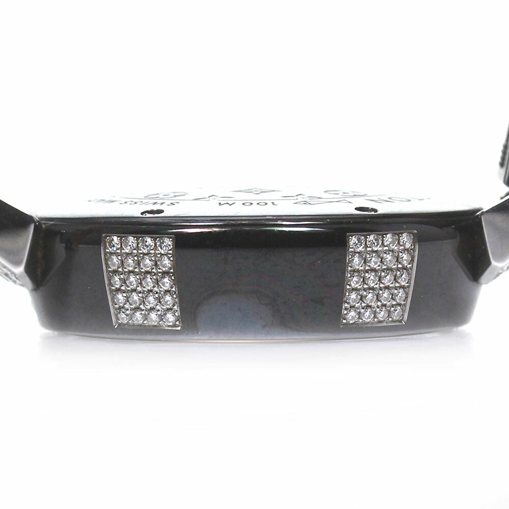 LOUIS VUITTON Q131Q Tambour in Black Diamond Quartz Boys