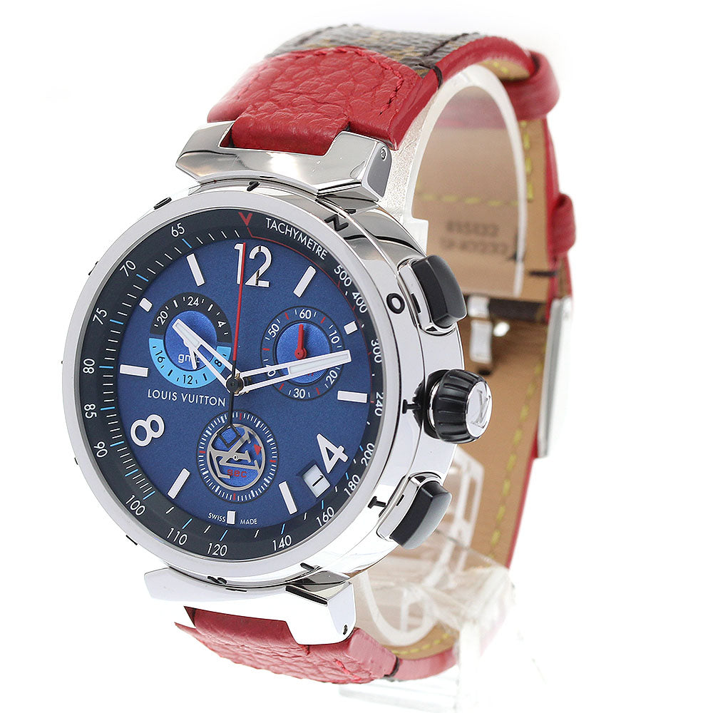 LOUIS VUITTON QA153 Tambour Outdoor Chronograph GMT Quartz Men's Watch Good Condition
