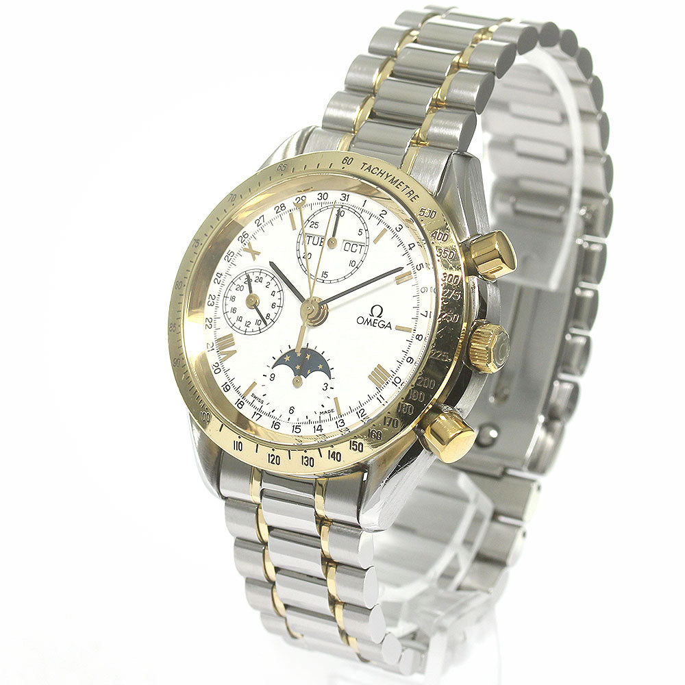 OMEGA 175.0034 Speedmaster Chronograph Triple Calendar Yellow Gold Bezel Automatic Men's