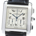 CARTIER Tank Francaise XXL Chrono Reflex Date Quartz Men's Watch W5101455 with Warranty