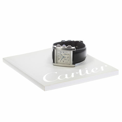 CARTIER Tank Francaise XXL Chrono Reflex Date Quartz Men's Watch W5101455 with Warranty