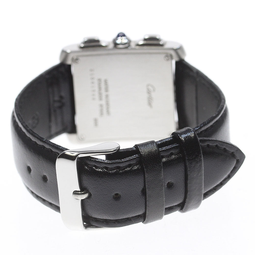 CARTIER Tank Francaise XXL Chrono Reflex Date Quartz Men's Watch W5101455 with Warranty