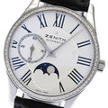 ZENITH 16.2310.692 Class Elite Ultra-Thin Moon Phase Diamond Bezel Automatic Women's Watch in Good Condition