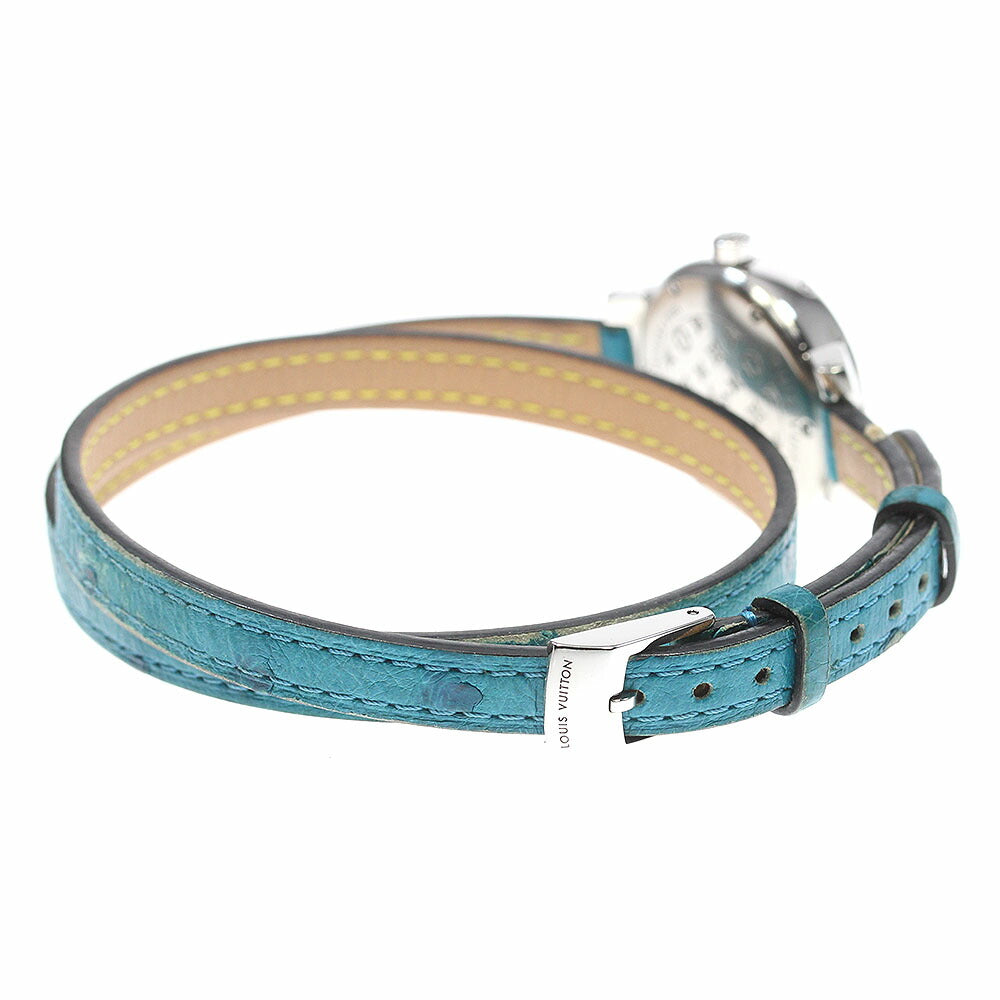 LOUIS VUITTON Q121G Tambour Lovely 18P Diamond Quartz Women's