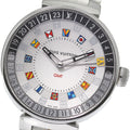 LOUIS VUITTON QA096 Tambour Moon Dual Time GMT Quartz Men's