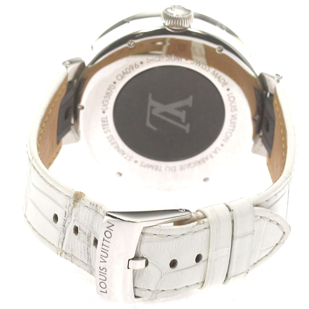 LOUIS VUITTON QA096 Tambour Moon Dual Time GMT Quartz Men's
