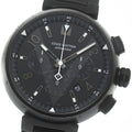 LOUIS VUITTON Q1A62 Tambour Chronograph Automatic Men's Watch with Box and Warranty