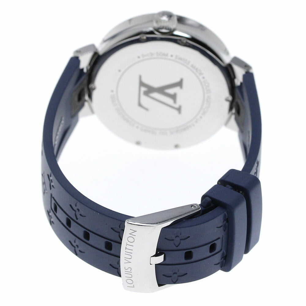 LOUIS VUITTON QA104 Tambour Moon Dual Time Quartz Women's Watch Good Condition