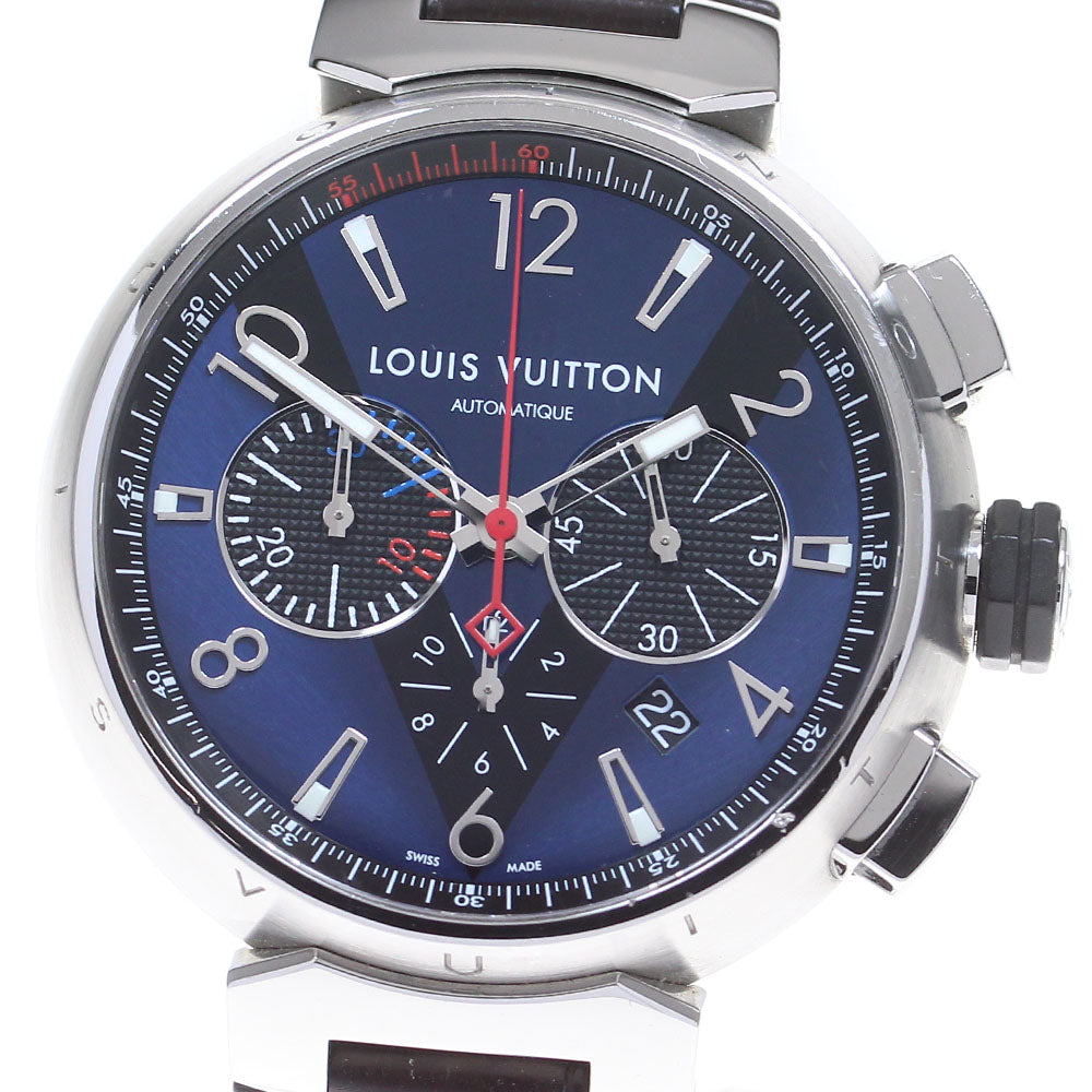 LOUIS VUITTON Q102V Tambour Chronograph Automatic Men's Watch with Box and Warranty