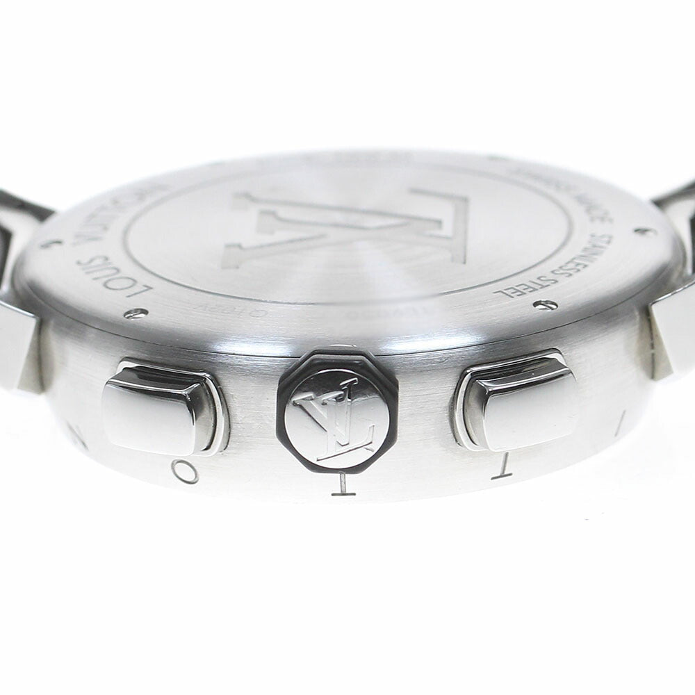 LOUIS VUITTON Q102V Tambour Chronograph Automatic Men's Watch with Box and Warranty