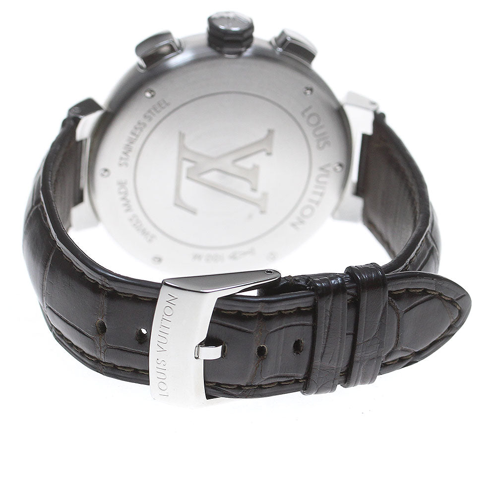 LOUIS VUITTON Q102V Tambour Chronograph Automatic Men's Watch with Box and Warranty