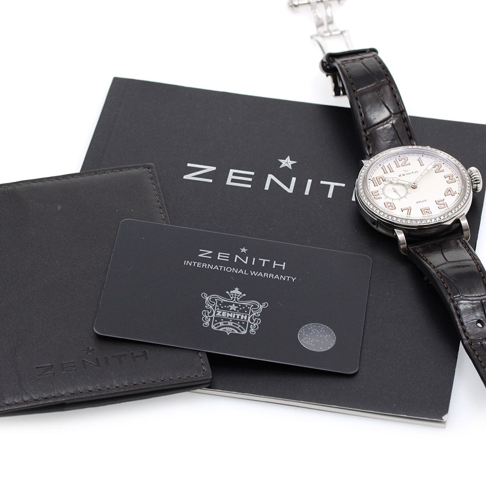 ZENITH 16.1930.681 Heritage Pilot Type 20 Diamond Bezel Automatic Women's Watch with Warranty