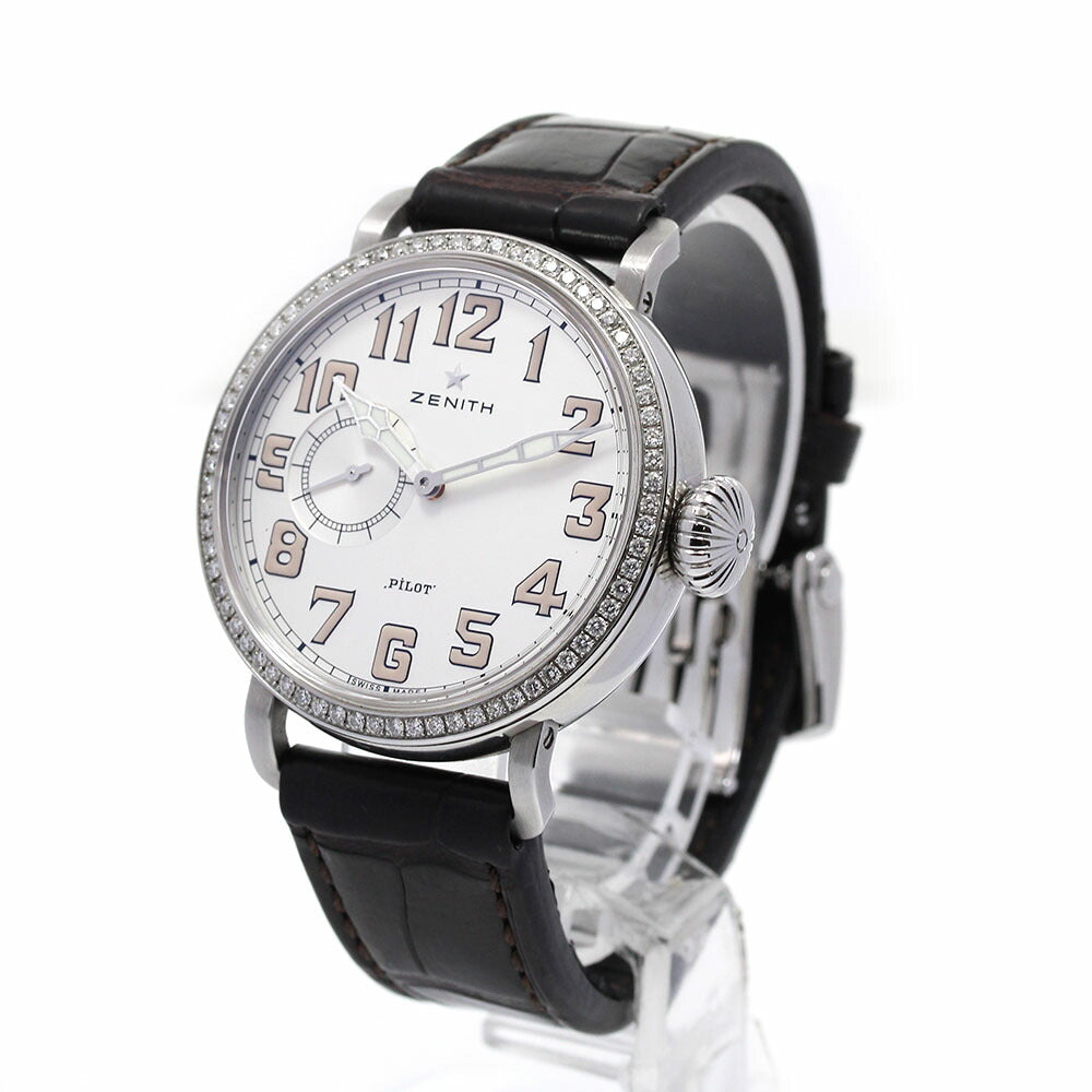 ZENITH 16.1930.681 Heritage Pilot Type 20 Diamond Bezel Automatic Women's Watch with Warranty