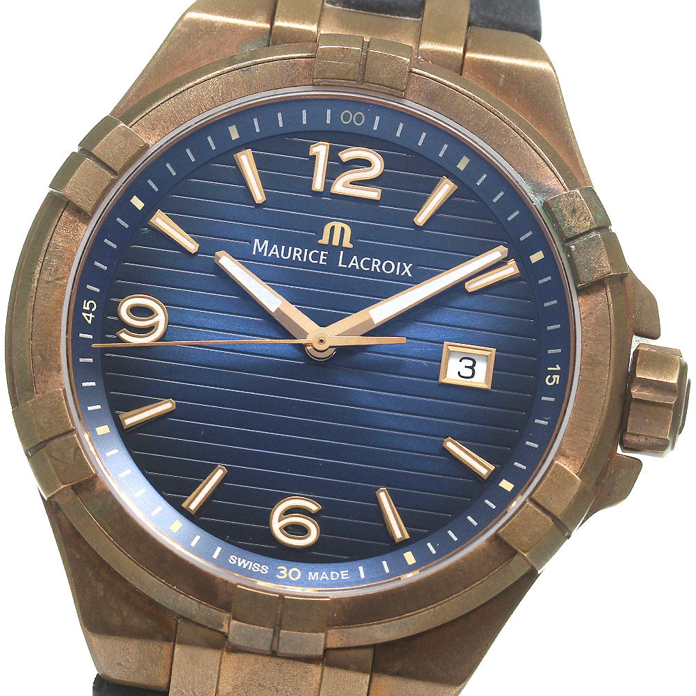 MAURICE LACROIX AI1028-BRZ01-420-1 Icon Bronze Limited Edition of 500 Pieces Date Quartz Men's