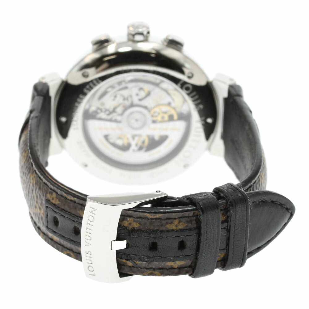 LOUIS VUITTON Q1141 Tambour Chronograph El Primero Automatic Men's Watch in Excellent Condition