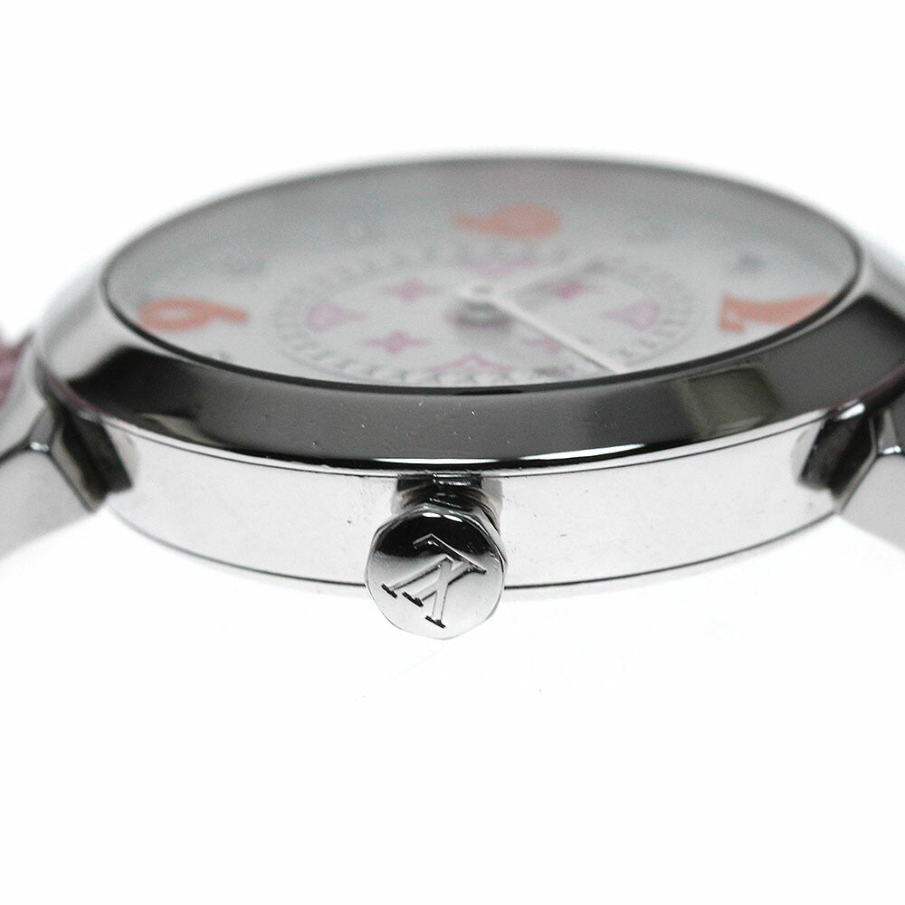 LOUIS VUITTON QA146 Tambour Slim 8P Diamond Quartz Women's