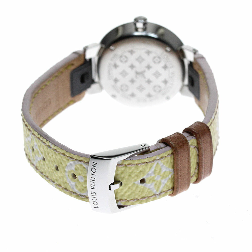 LOUIS VUITTON QA146 Tambour Slim 8P Diamond Quartz Women's