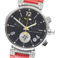 LOUIS VUITTON Q11BK Tambour Lovely Cup 12P Diamond Lug Chronograph Quartz Men's
