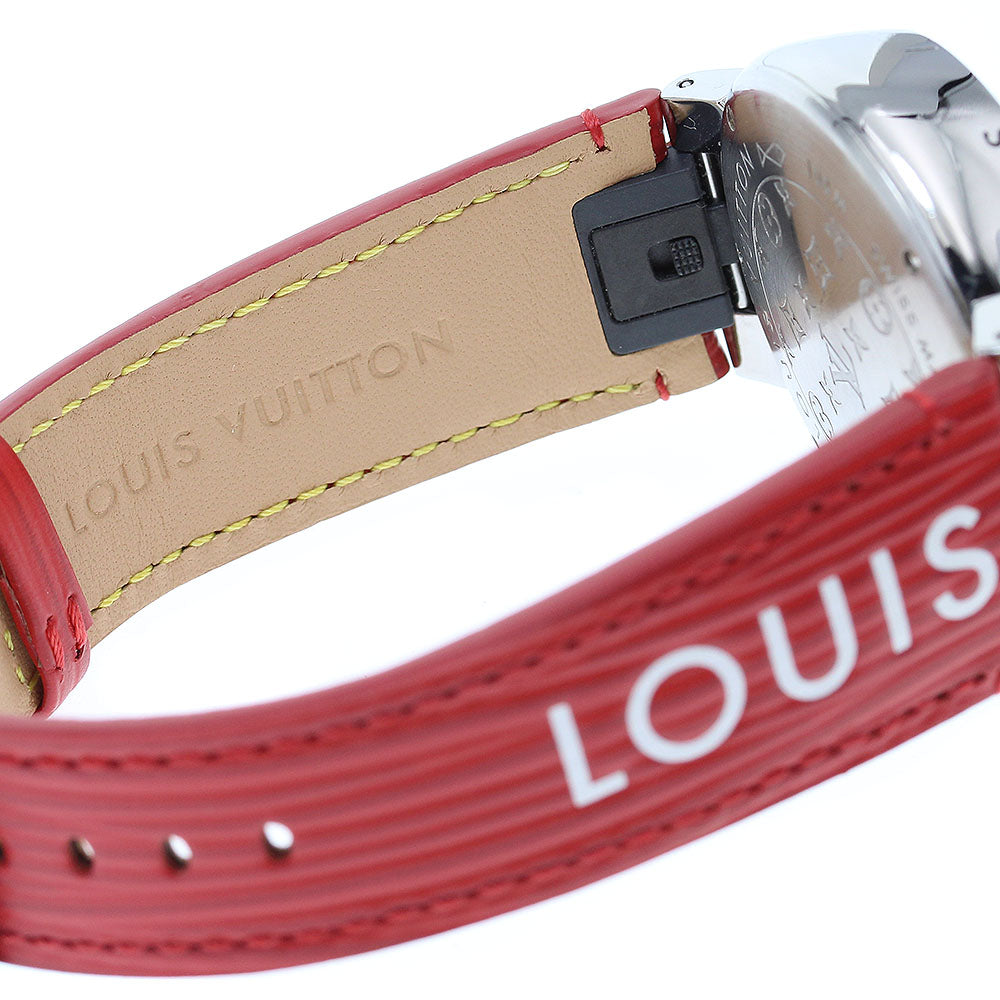 LOUIS VUITTON Q11BK Tambour Lovely Cup 12P Diamond Lug Chronograph Quartz Men's