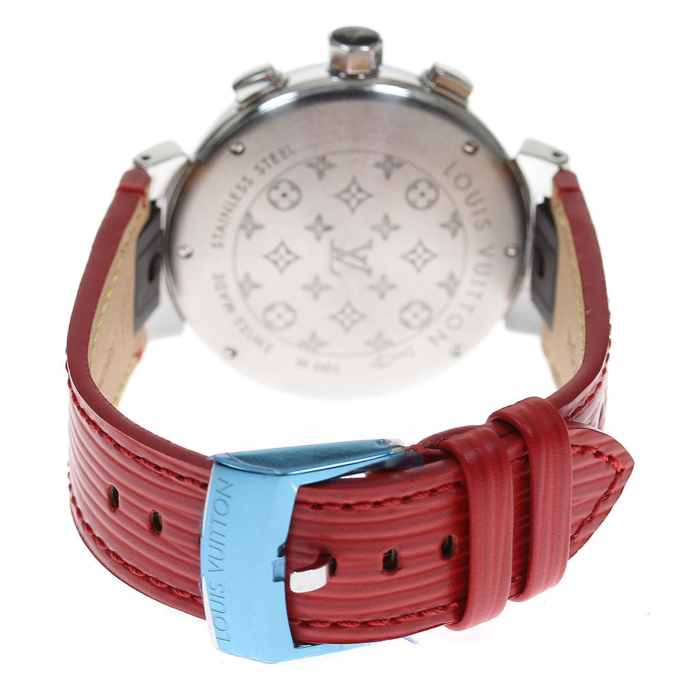 LOUIS VUITTON Q11BK Tambour Lovely Cup 12P Diamond Lug Chronograph Quartz Men's